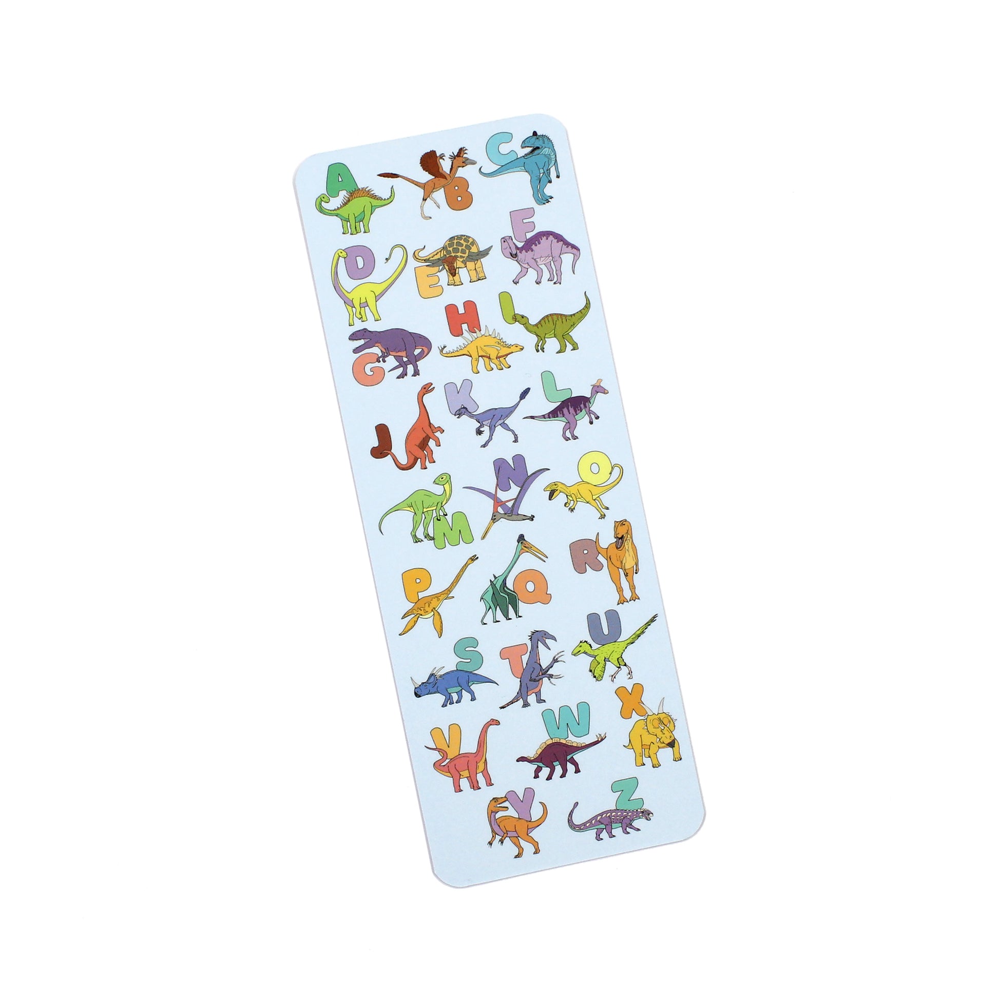 alphabet dinosaur bookmark with no tassel