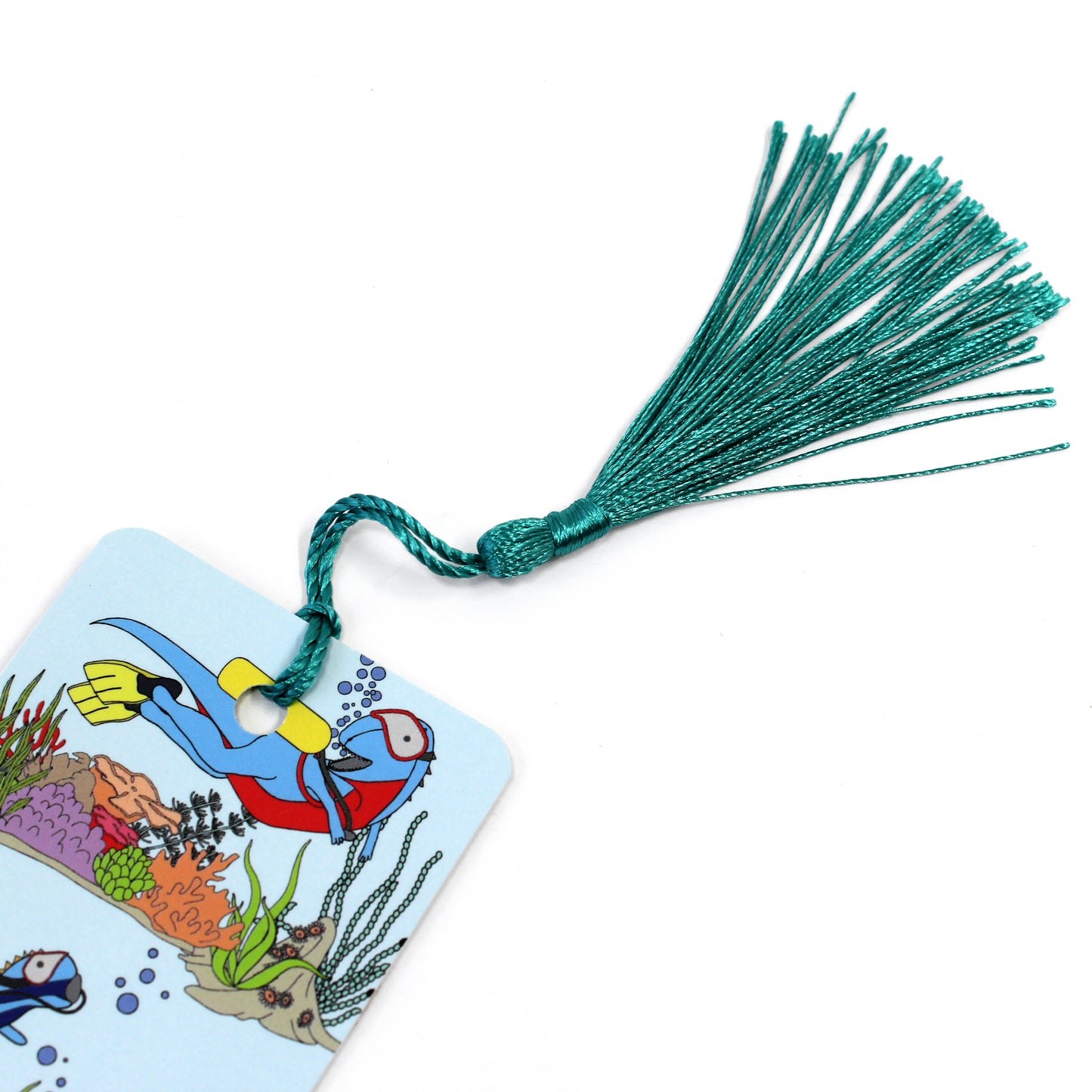 under the sea dinosaur bookmark with tassel