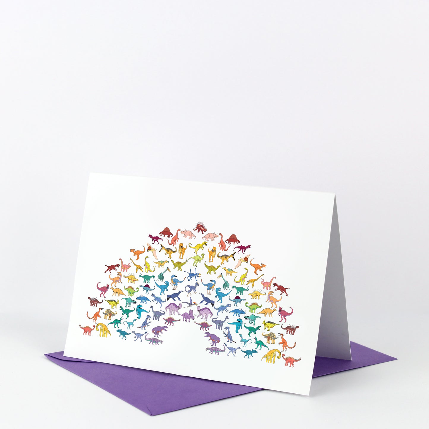 Rainbow Dinosaur Greeting Card