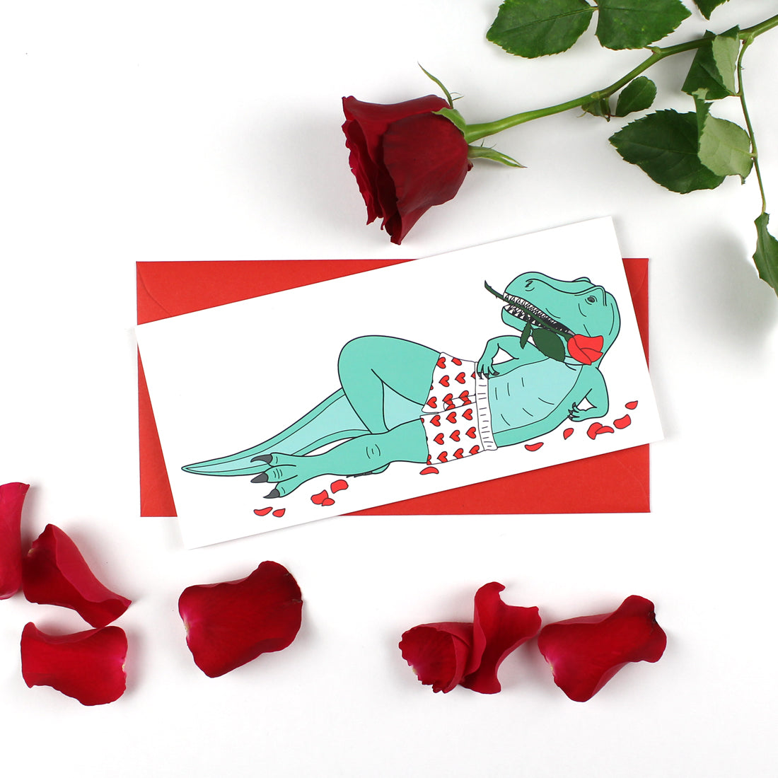 Sexy Dinosaur Valentine's Day Greeting Card