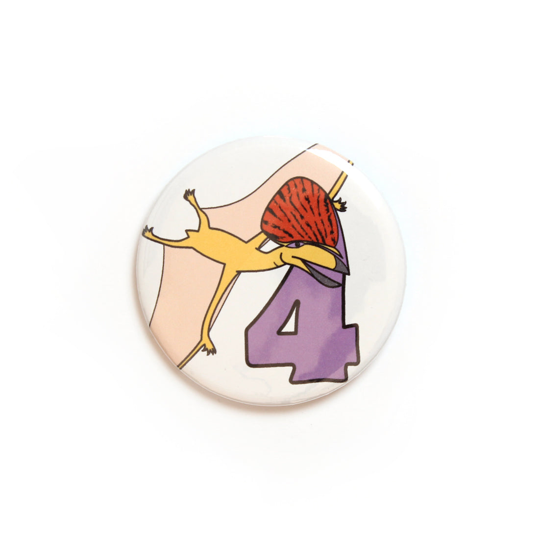 dinosaur number 4 badge