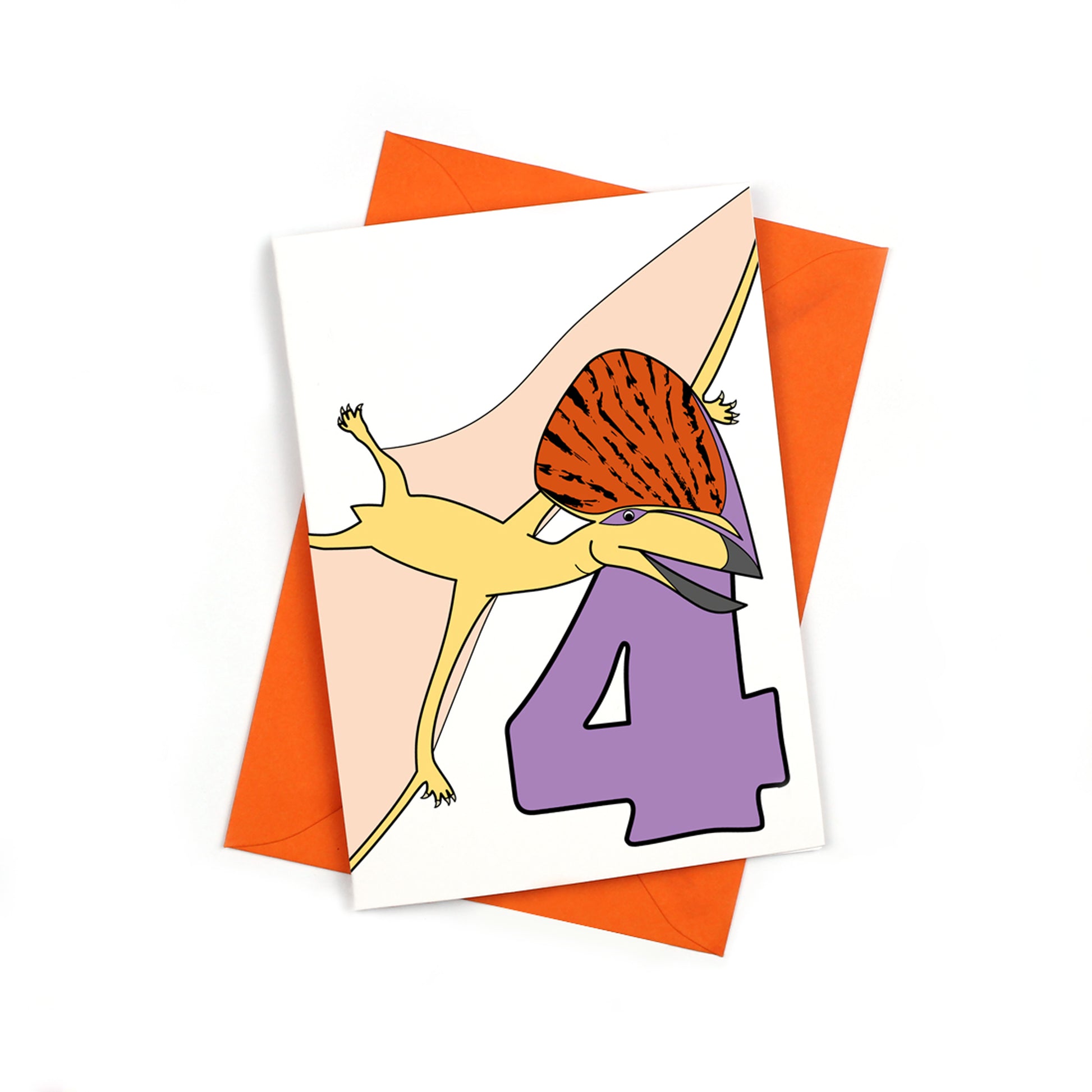 dinosaur number 4 card