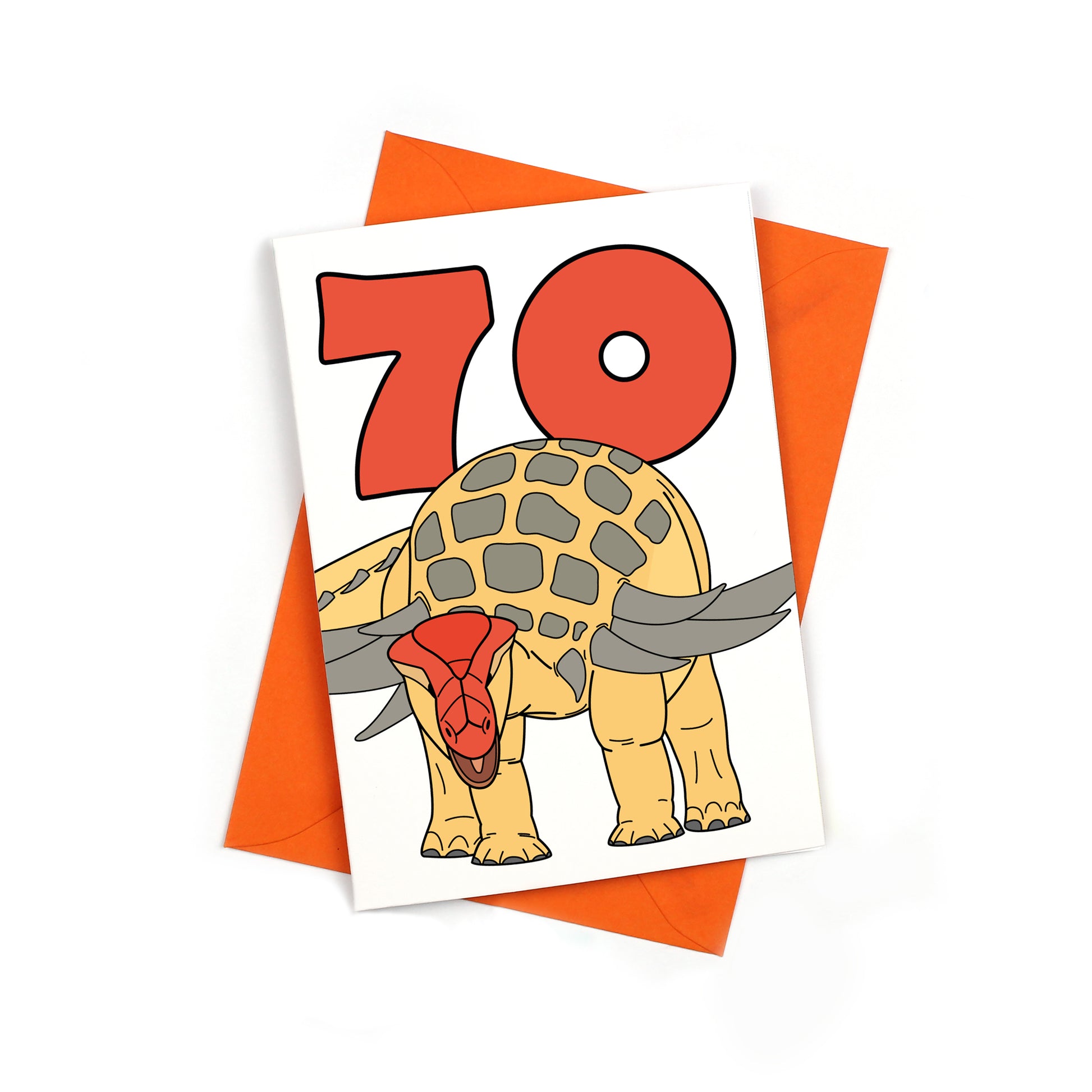 Number 70 Dinosaur Greeting card
