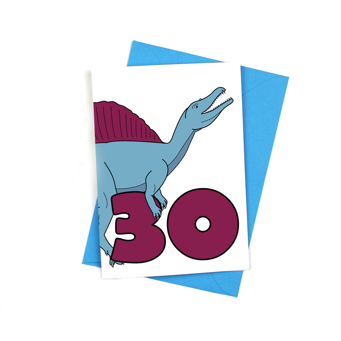 Number 30 Dinosaur Greeting card