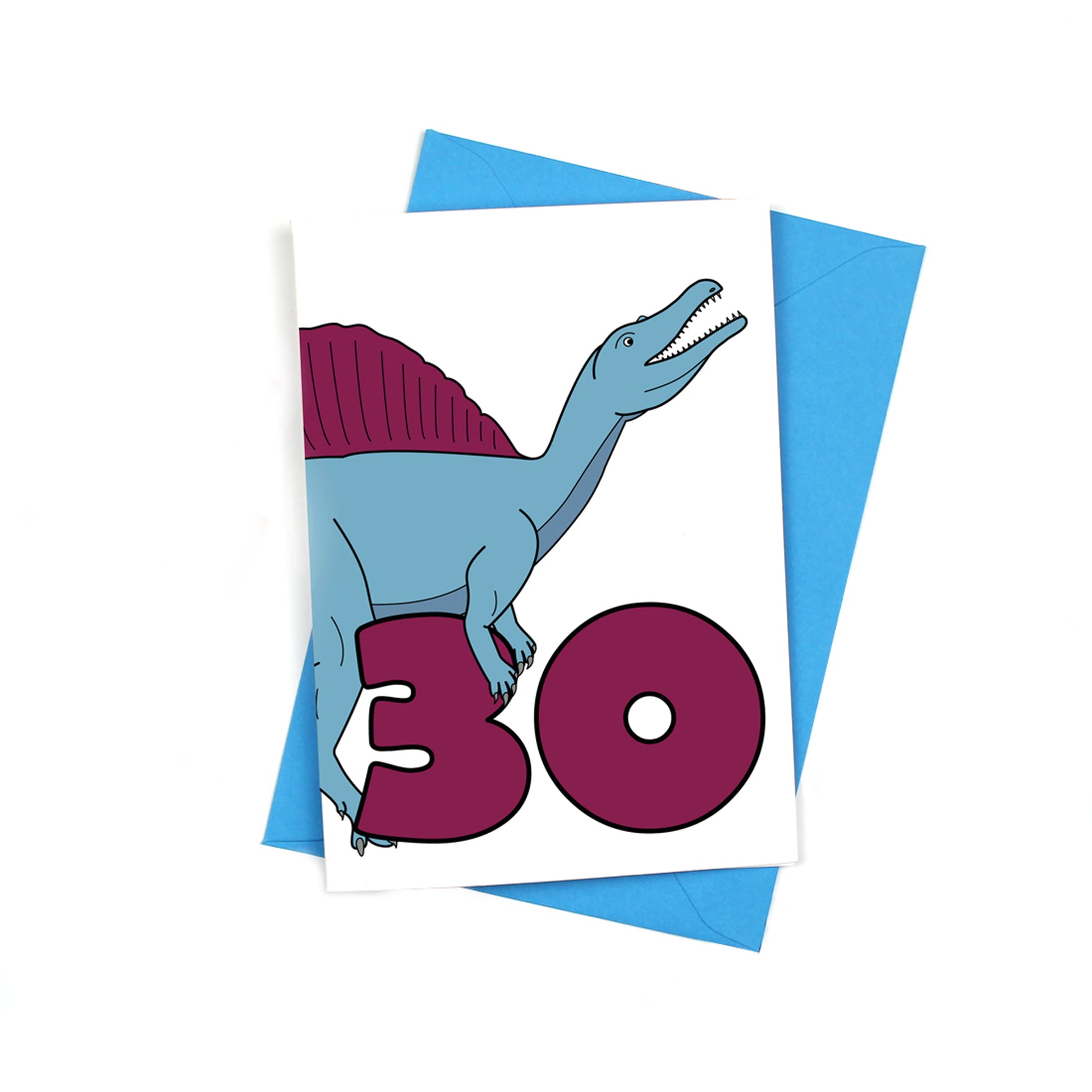 Number 30 Dinosaur Greeting card