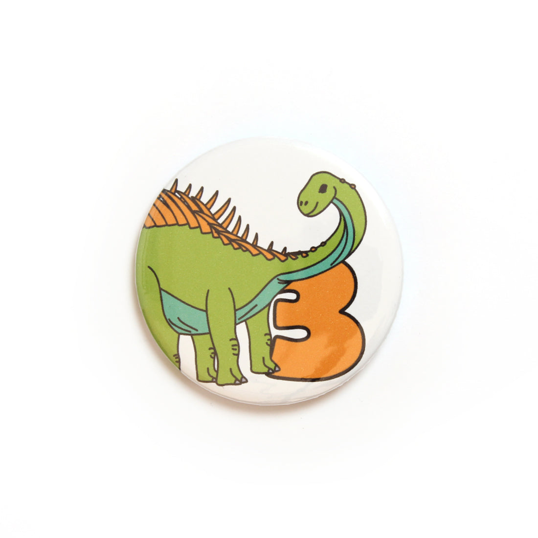 dinosaur number 3 badge