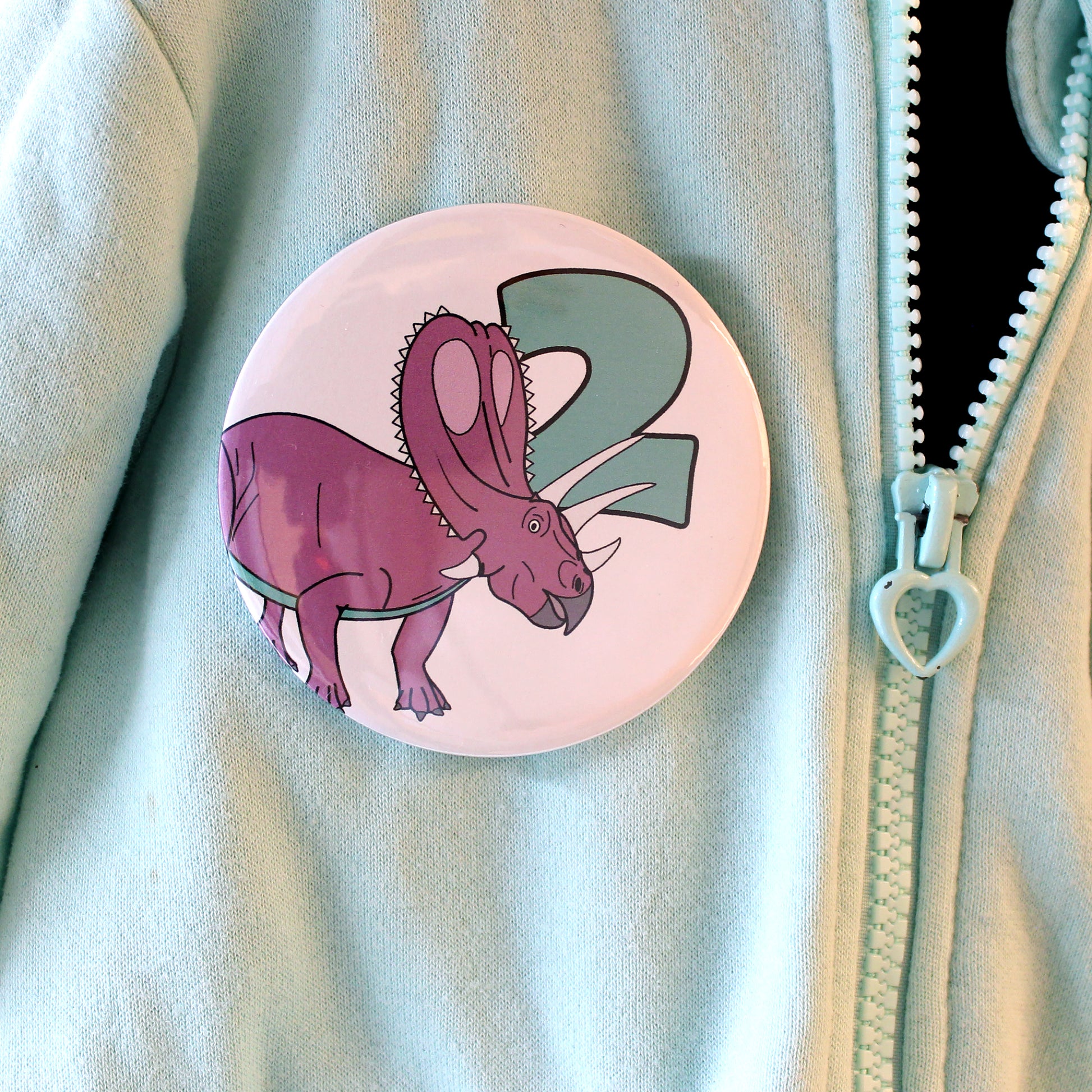 dinosaur number 2 badge