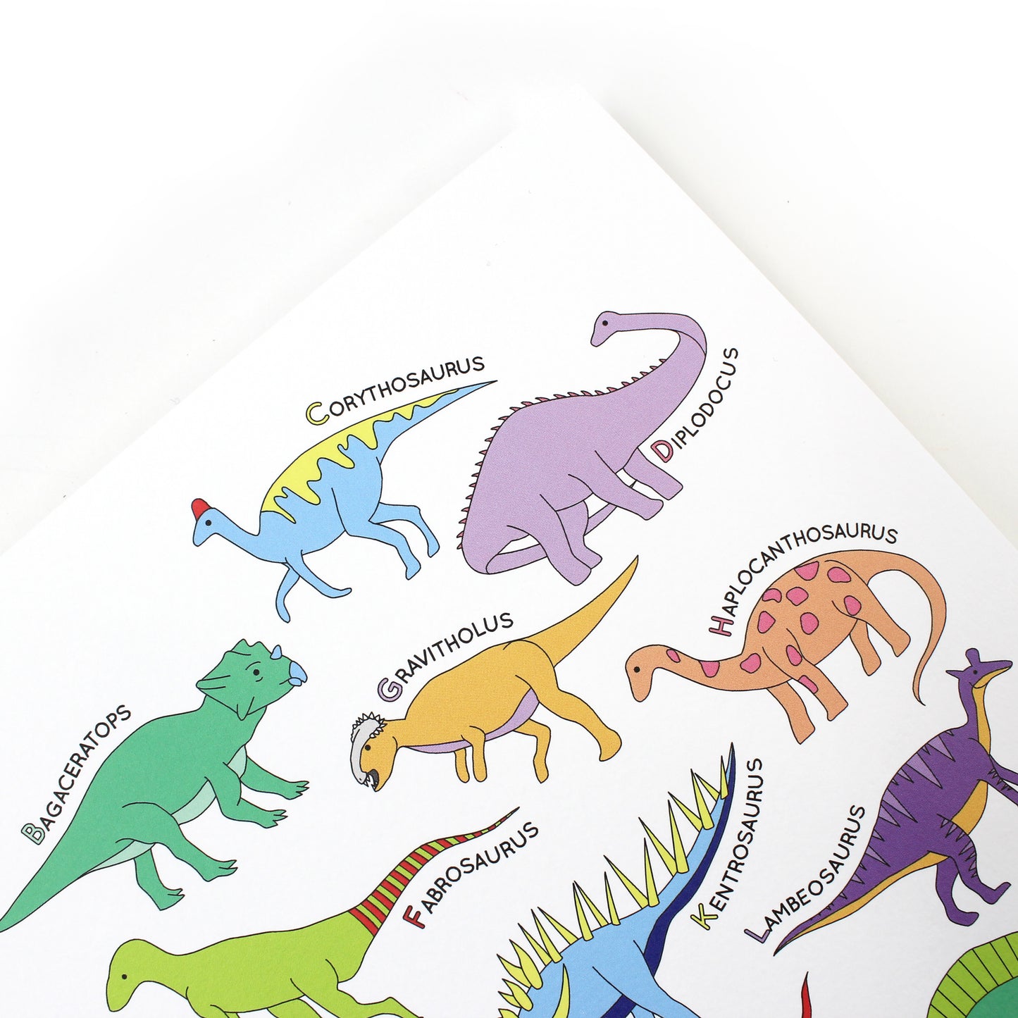 dinosaur alphabet print
