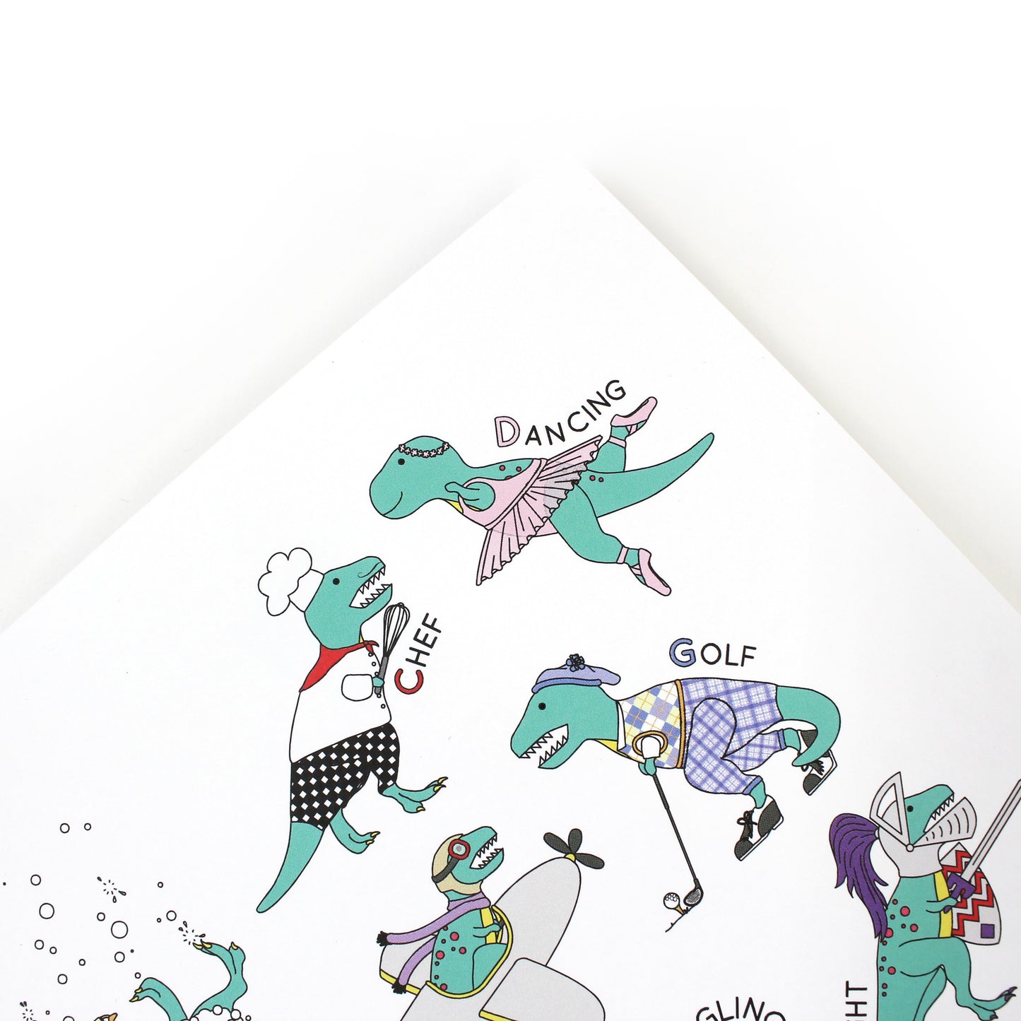 T-rex doing stuff print