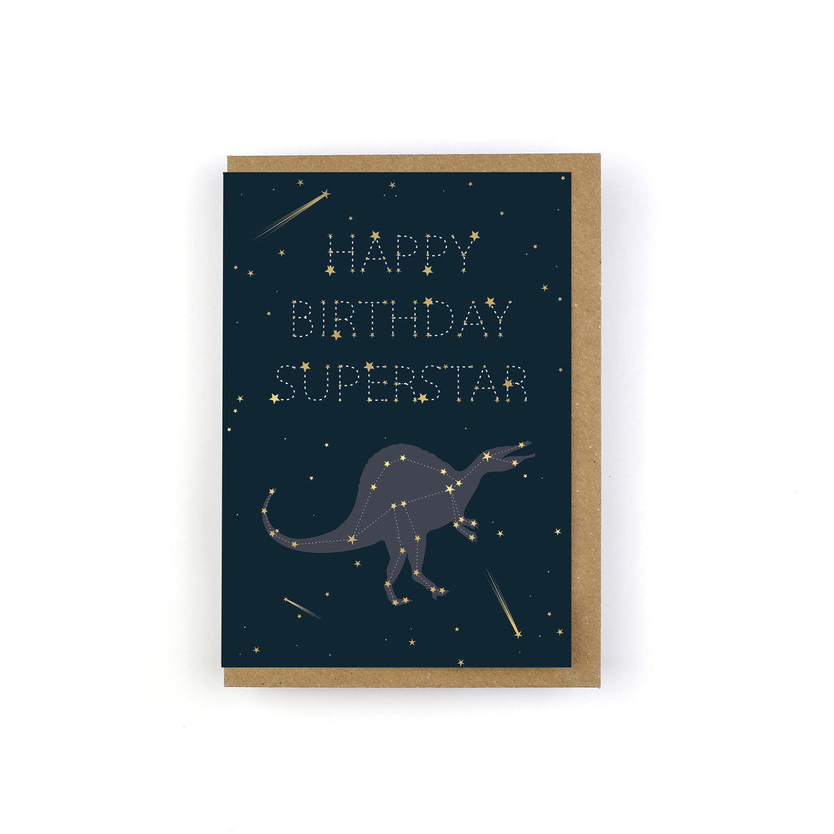 Happy Birthday Superstar Dinosaur Constellation Card