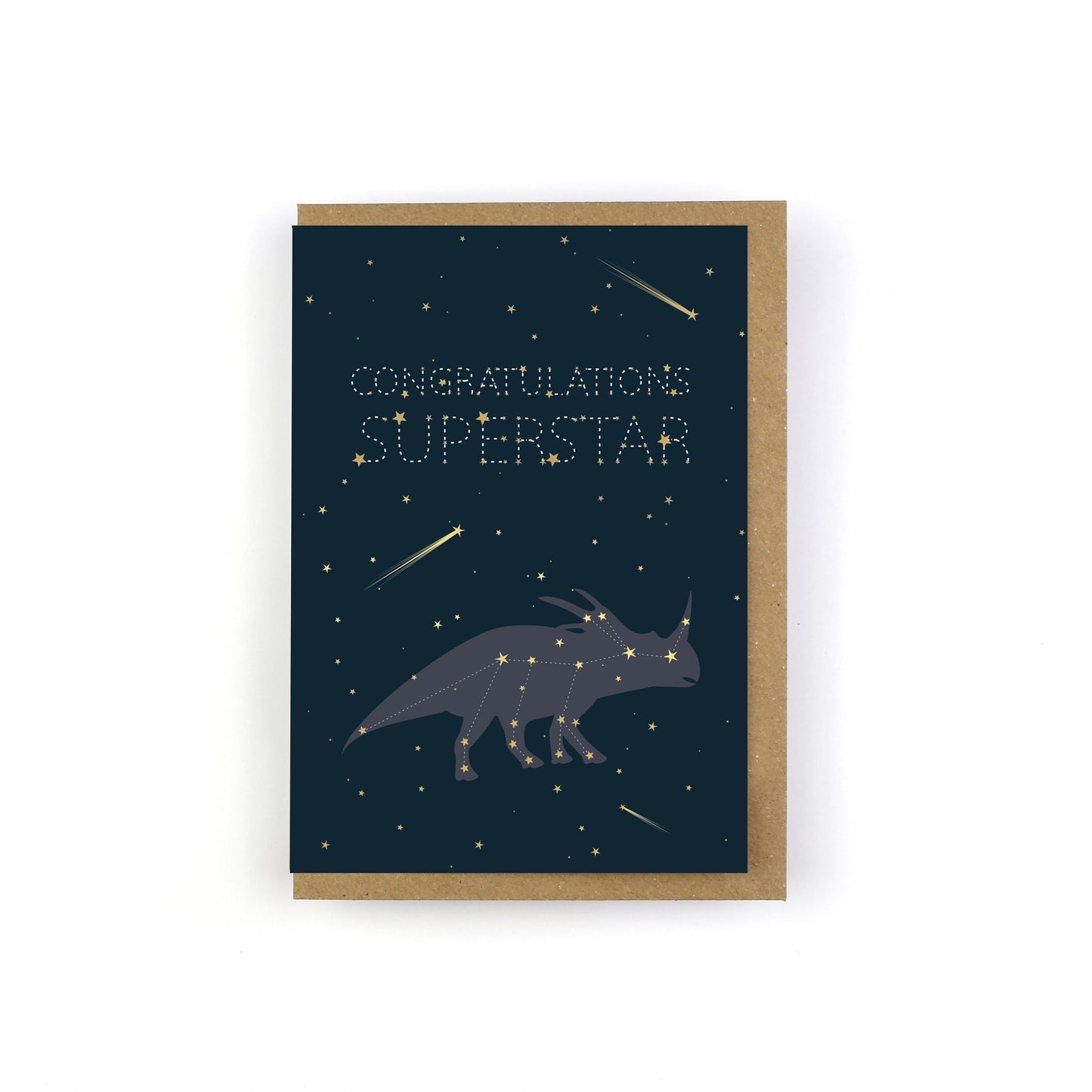 Congratulations Superstar Dinosaur Constellation Card