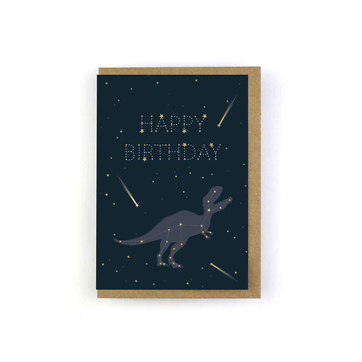 Happy Birthday Dinosaur Constellation Greeting Card
