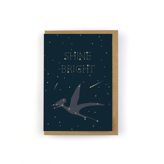 Shine Bright Dinosaur Constellation Greeting Card