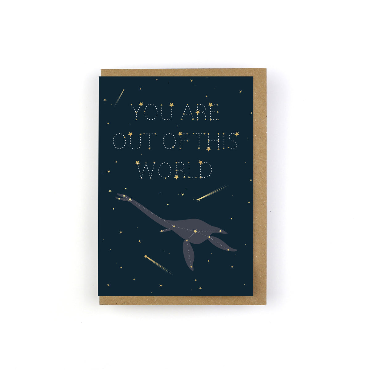 You Are Out of This World Dinosaur Constellation Card