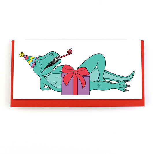 Sexy Present Dinosaur Greeting Card