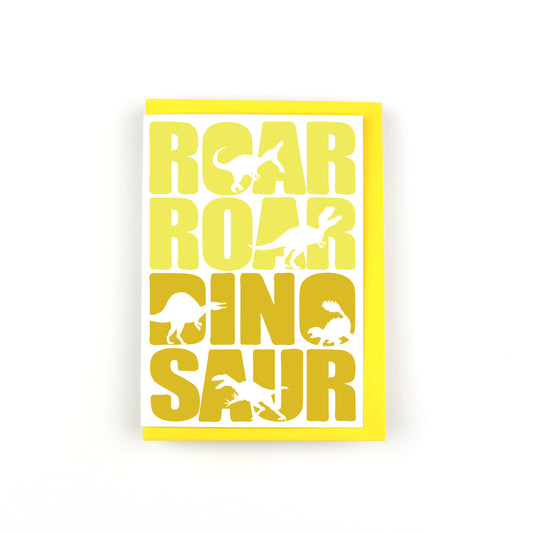 Roar Roar Dinosaur Greeting Card