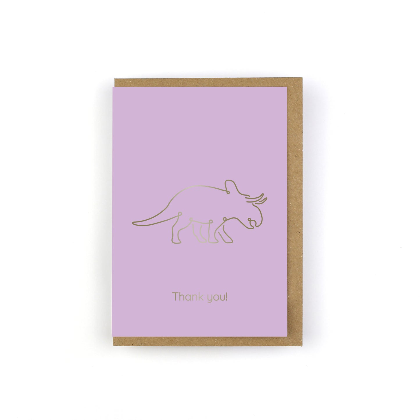 Thank you Dinosaur Greeting Card - Line-O-Saurs