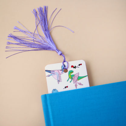 Ballet Dinosaur Bookmark With Optional Tassel