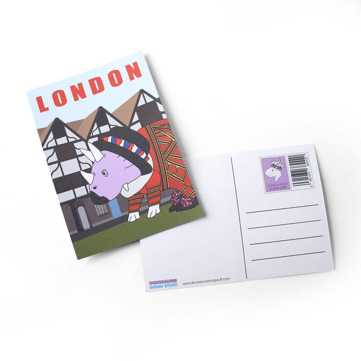 London Dinosaur Postcard - Tower of London