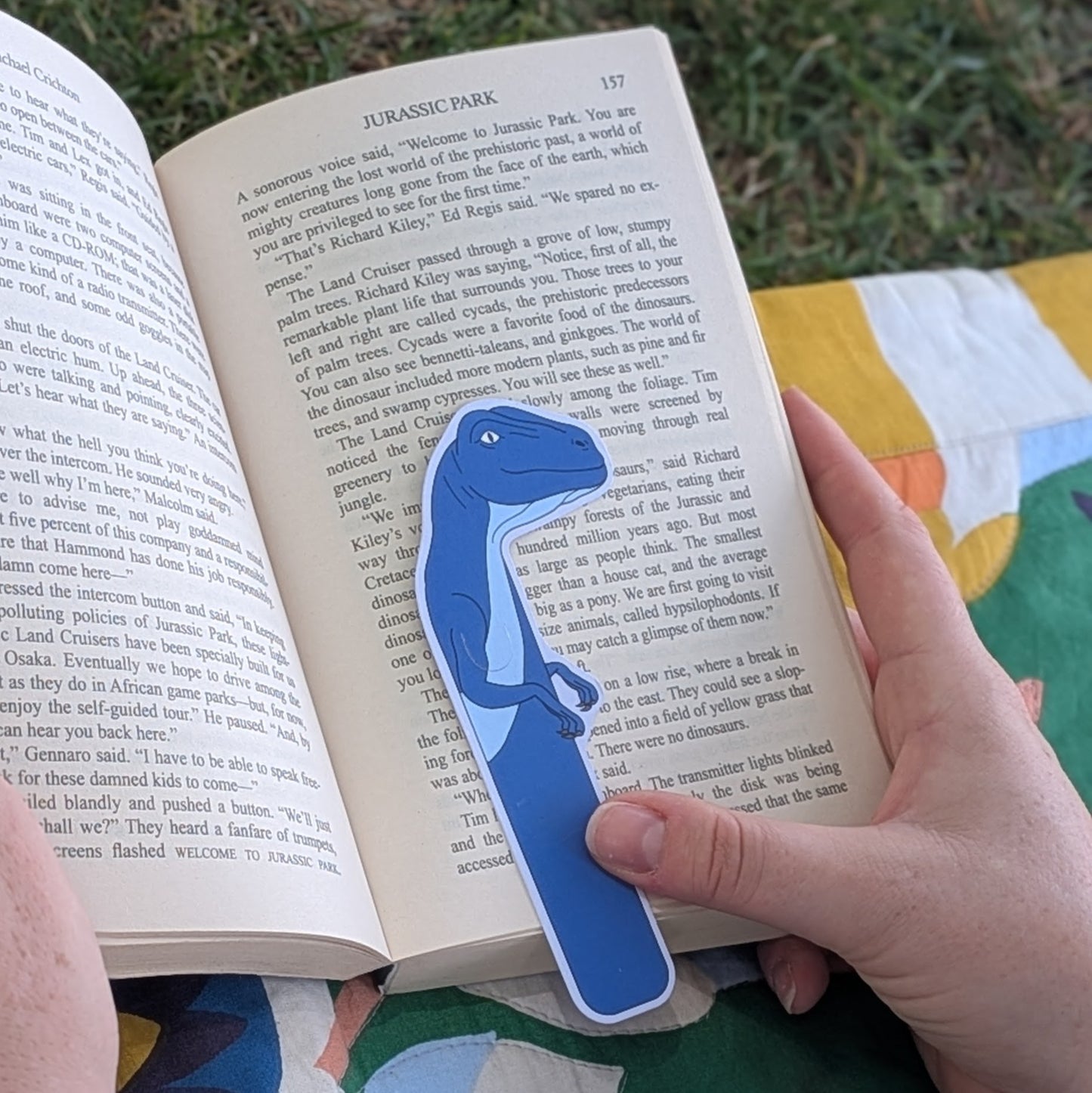 Velociraptor Dinosaur Bookmark