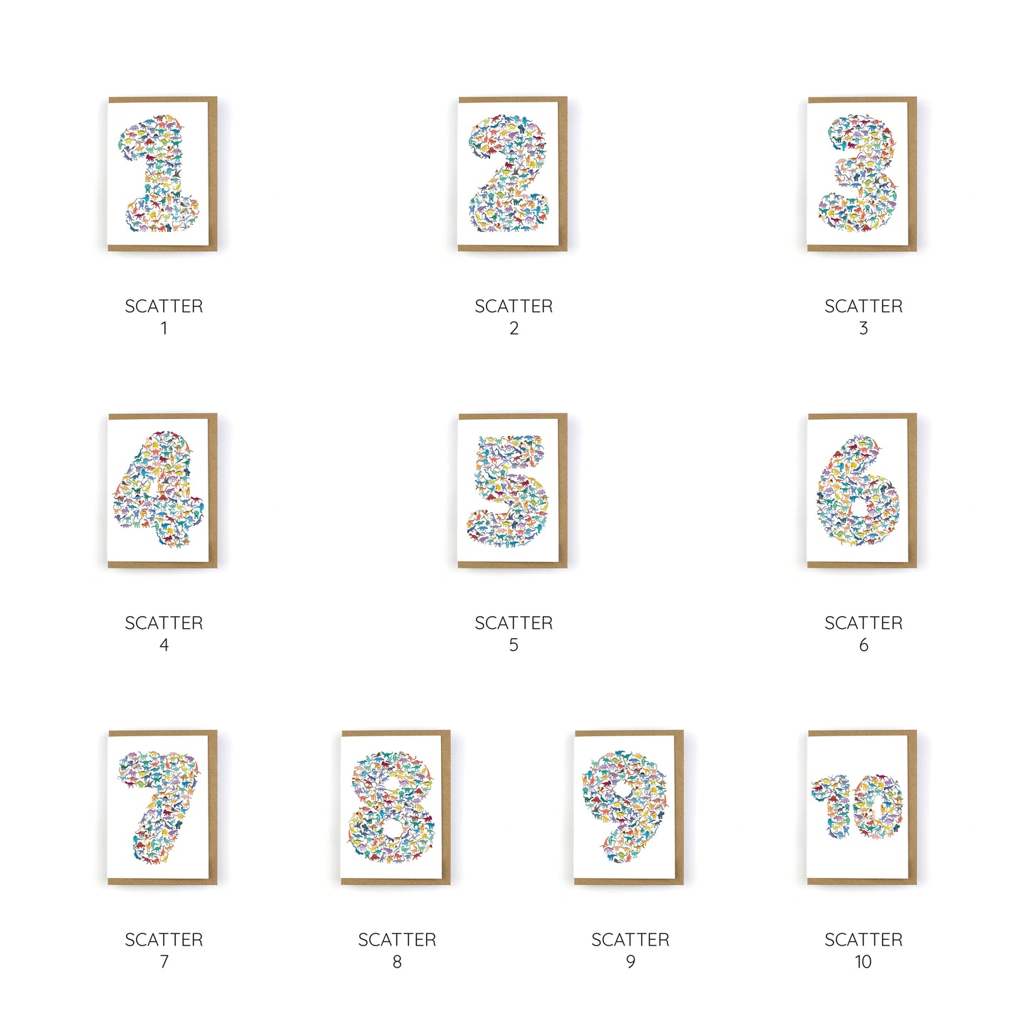 SUPER SECONDS - Cards - scatter numbers