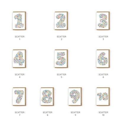 SUPER SECONDS - Cards - scatter numbers