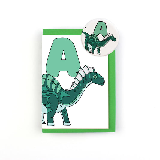 Dinosaur Alphabet A Greeting Card