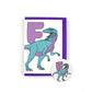 Dinosaur Alphabet F Greeting Card