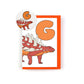 Dinosaur Alphabet G Greeting Card