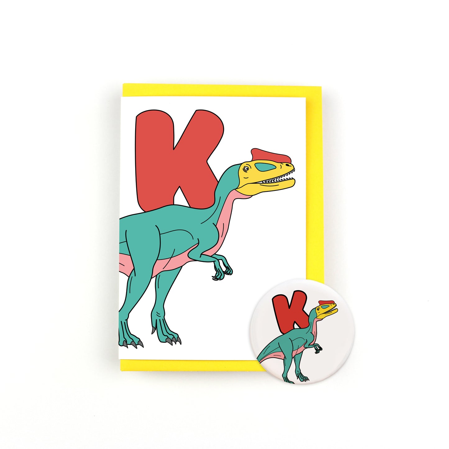 Dinosaur Alphabet K Greeting Card