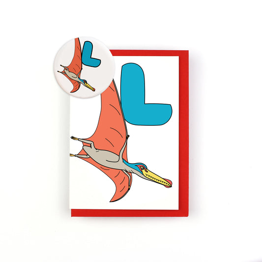 Dinosaur Alphabet L Greeting Card
