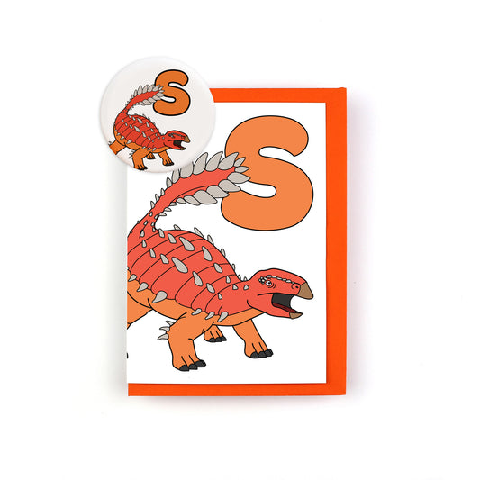 Dinosaur Alphabet S Greeting Card
