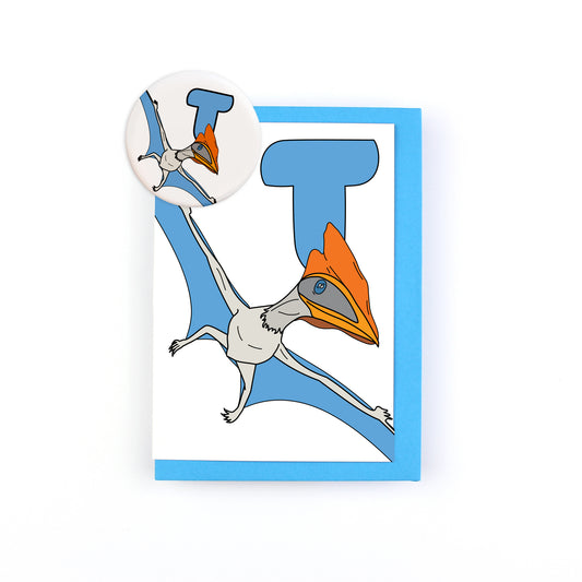 Dinosaur Alphabet T Greeting Card