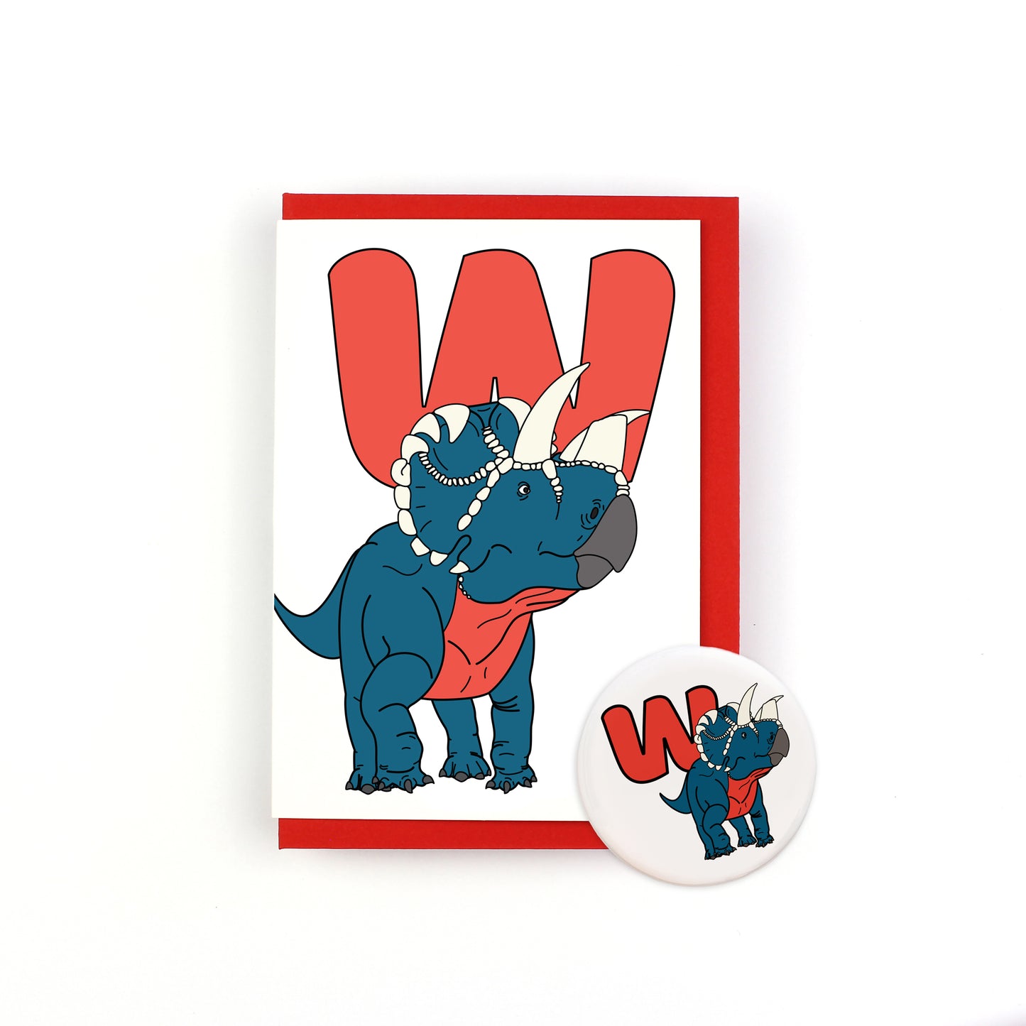 Dinosaur Alphabet W Greeting Card