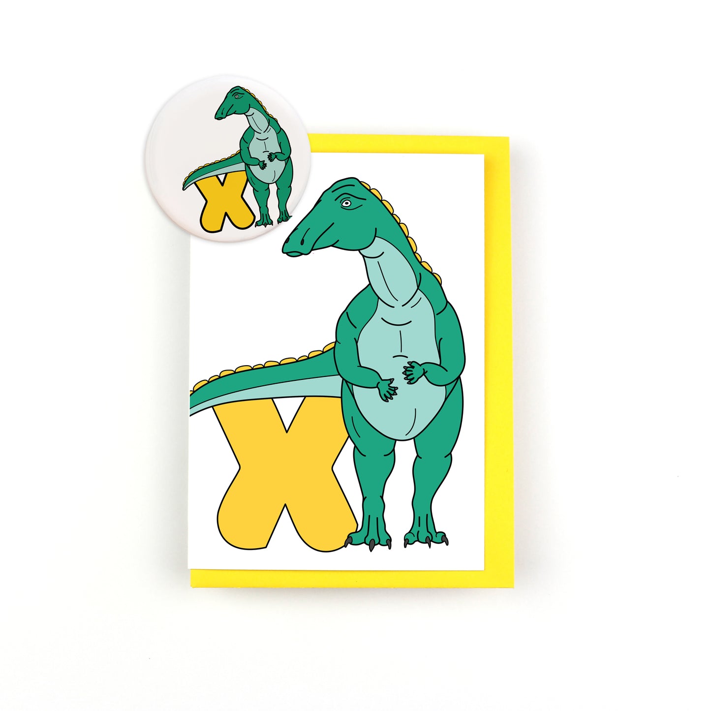 Dinosaur Alphabet X Greeting Card