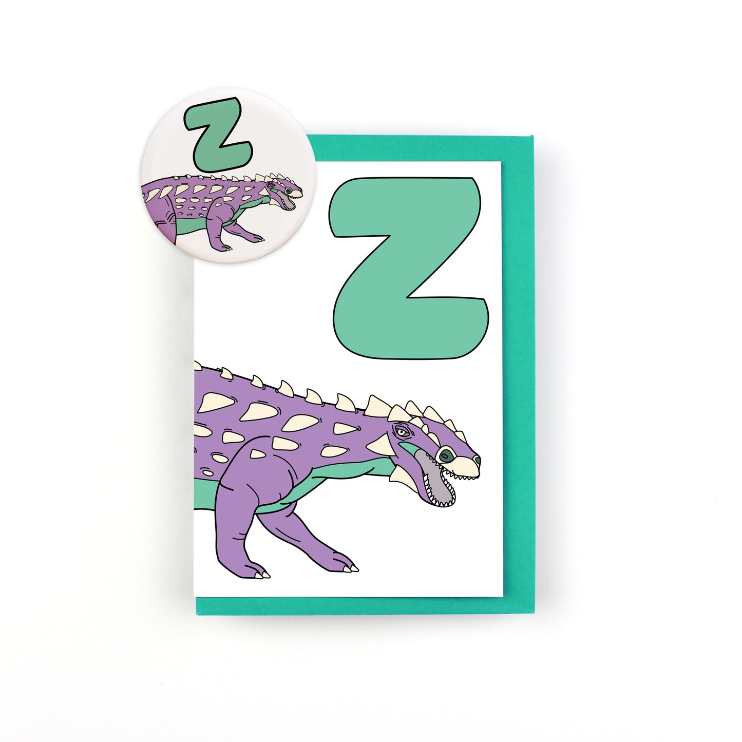 Dinosaur Alphabet Z Greeting Card