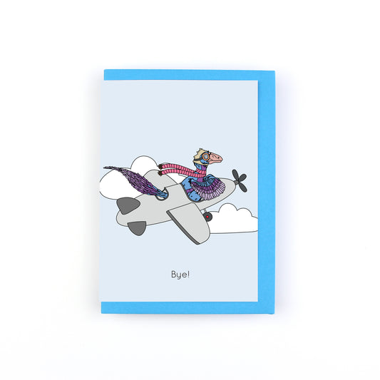 Bye! Dinosaur Greeting Card