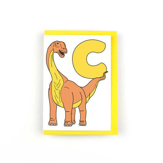 Dinosaur Alphabet C Greeting Card