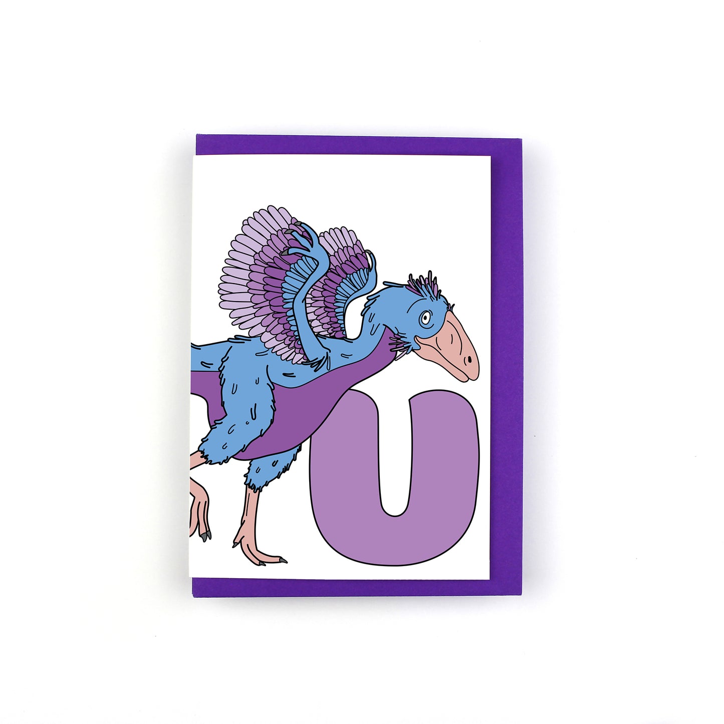 Dinosaur Alphabet U Greeting Card