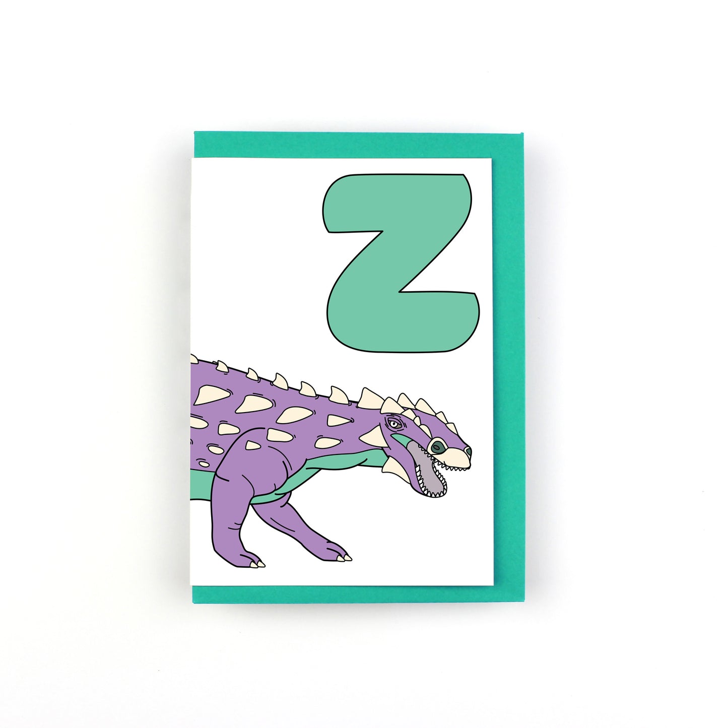 Dinosaur Alphabet Z Greeting Card