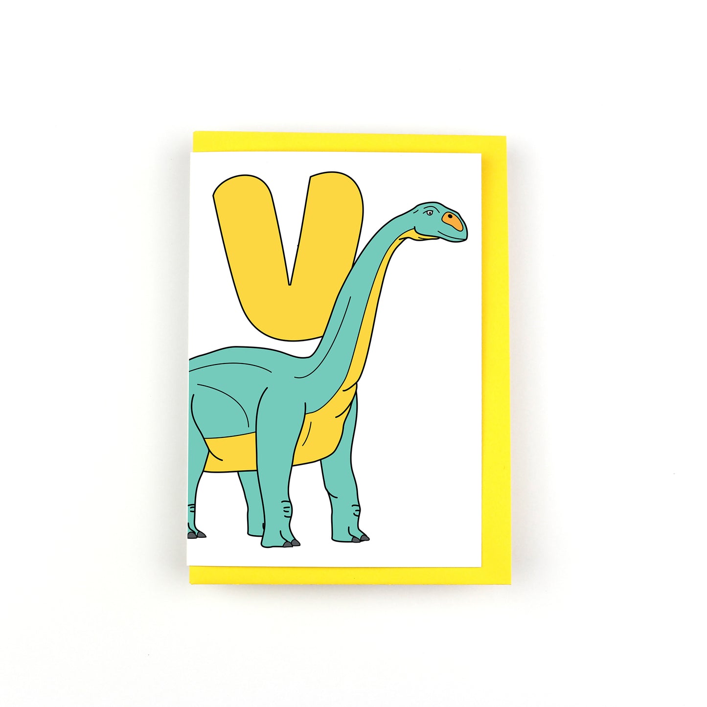Dinosaur Alphabet V Greeting Card