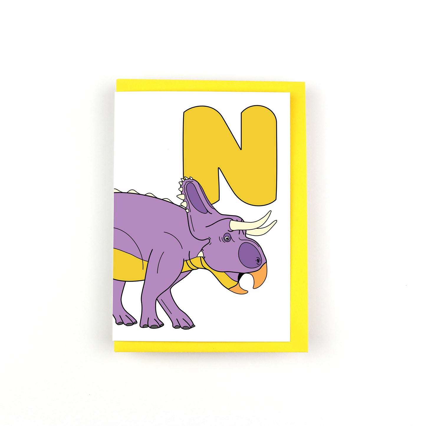 Dinosaur Alphabet N Greeting Card