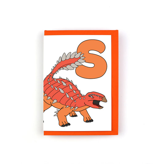 Dinosaur Alphabet S Greeting Card