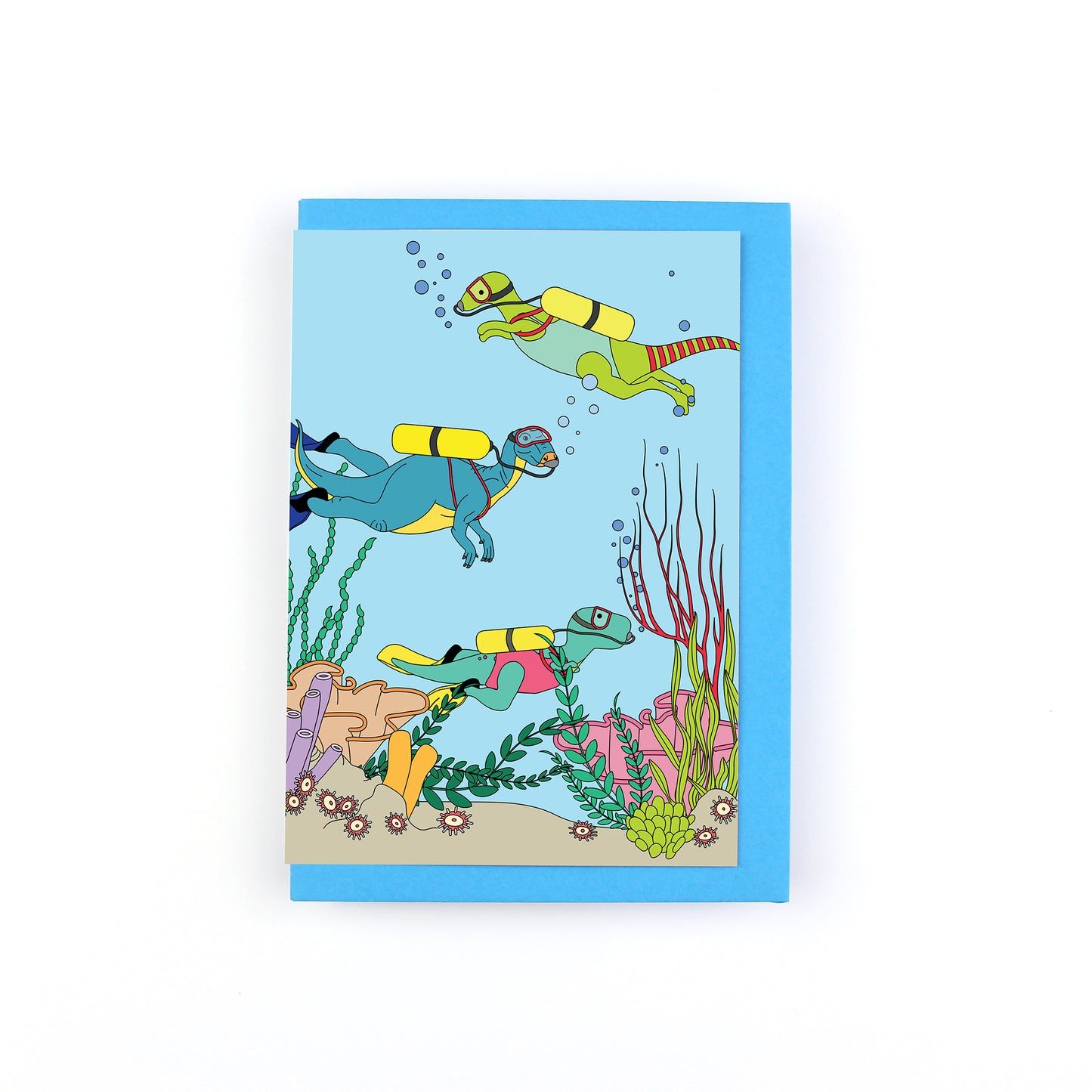 Under The Sea Dinosaur Greeting Card