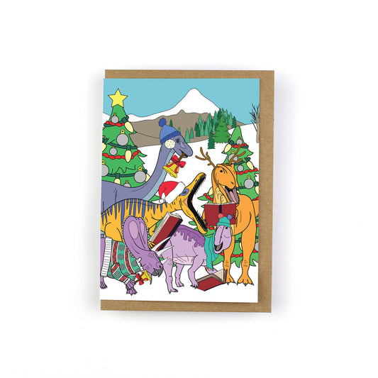 the front of the Christmas Winter Scene Greeting Card