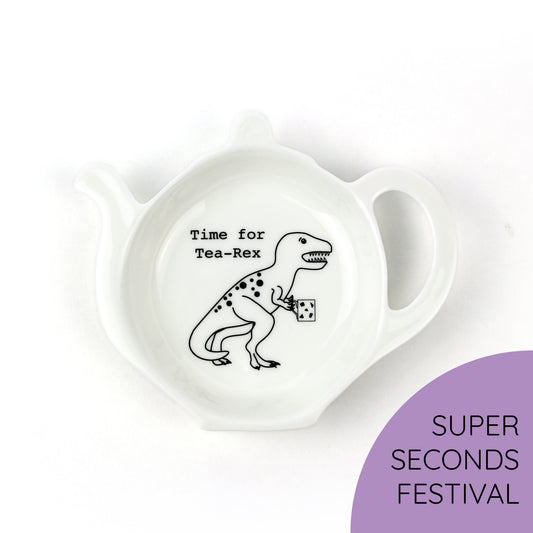 SUPER SECONDS - Time For Tea-Rex Teabag Tidy