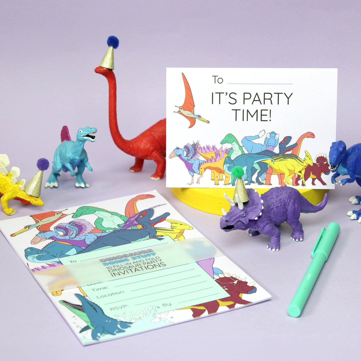 Dinosaur Invitation 10 pack