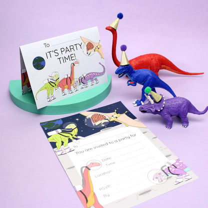 Space Dinosaur Invitation