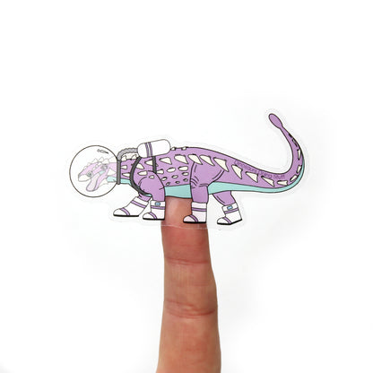 Astronaut Dinosaur Clear Vinyl Sticker - Zuul