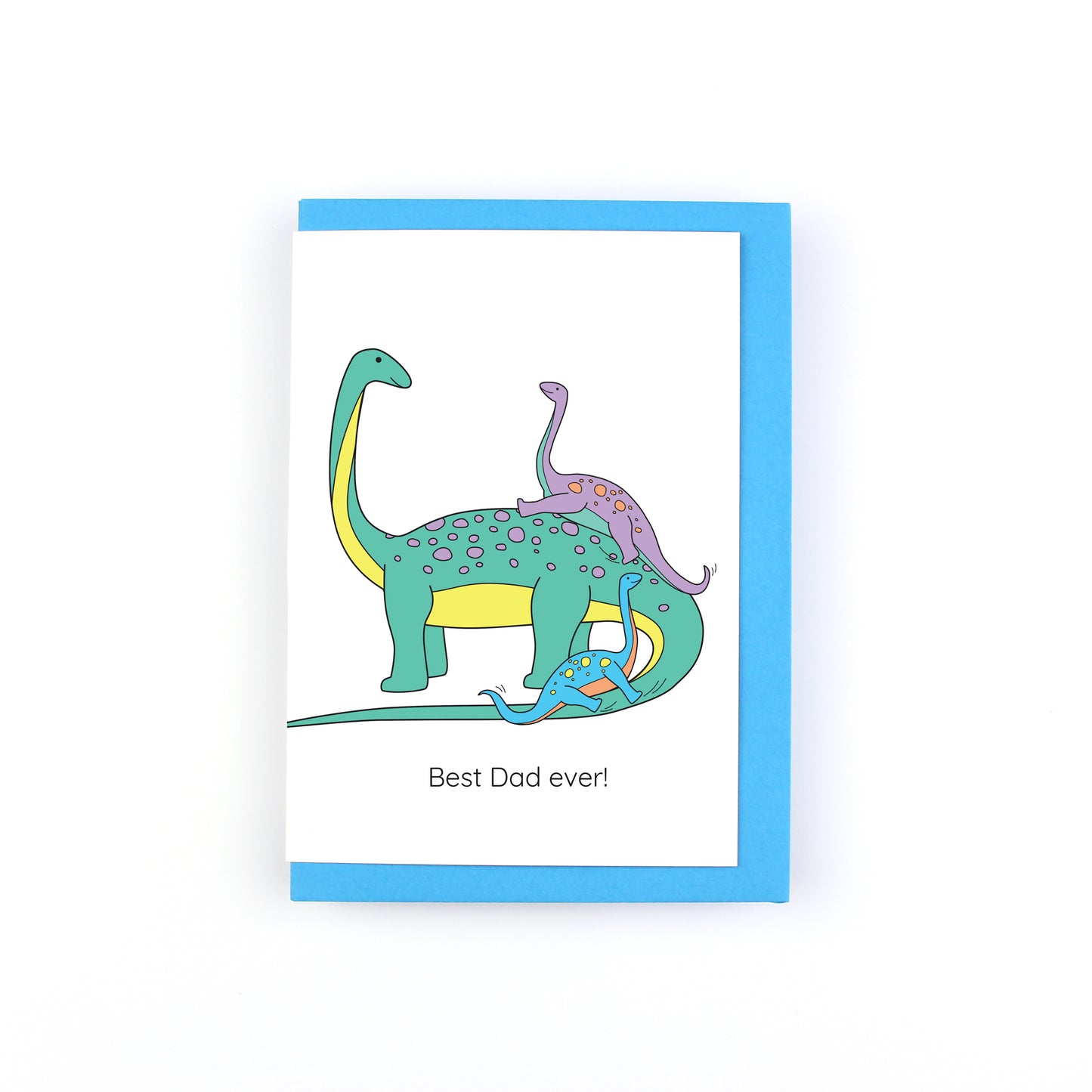 Best Dad Ever Dinosaur Greeting Card